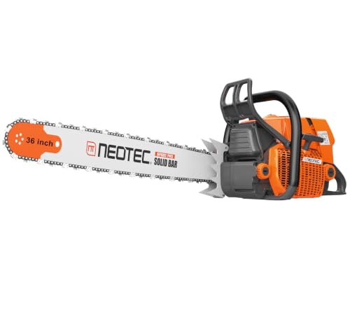 NS892V1 92cc Gas Powered Chainsaw 36-Inch Bar & Chain 5.2KW 7HP 2-Cycle Engine Heavy-Duty Forestry Saw for Big Wood Cutting, Professional Grade Compatible with MS660 G660 Parts