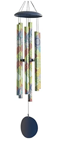 ZerHoc Wind Chime,Garden Wind Chimes for Garden Outdoor Deep Tone,45-Inch Memorial Large with 6 Heavy Tubes Outdoor for Garden Hanging Decoration Wind Chime Outdoor Decor