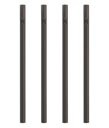 Solus 7-Foot Direct Burial Lamp Post – Outdoor Aluminum Light Pole with 120V Convenience Outlet – Fits Standard 3" Fixtures – Black, Bronze, or White – Made in USA, (Bronze, Set of 4)
