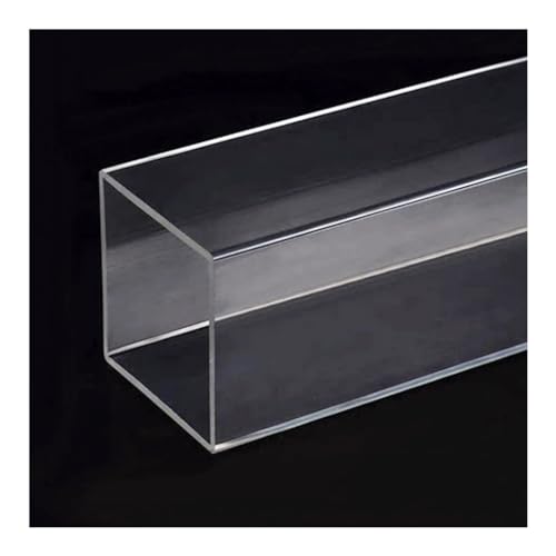 EVANEM 1pcs Acrylic Square Tube, for Garden Supplies 10~100mm Side Acrylic Square Pipe Hollow Duct Transparent Tube PMMA Tubing (Color : 550mm 1Pcs, Size : 200x200x4mm)