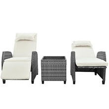 YWMLFZ Outdoor Rattan Set with Coffee Table, Adjustable, Suitable for Patio, Swimming Pool