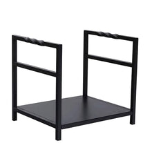 Metal Log Rack, Indoor Outdoor Firewood Holder With Stove Tool Storage,