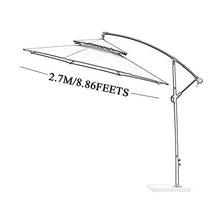 MidiLi Household Garden Parasol, Foldable Outdoor Beach Umbrella, Umbrella Surface Angle Adjustable, Sun Umbrella, Sunshade And Rainproof, For Balcony, Courtyard, Diameter: 2.7M