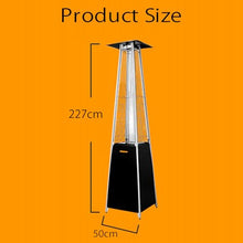 JSLJJBD Outdoor Propane Heater with Wheels, Patio Heater,Rapid Heating, Stepless Temperature Control, Easy to Move, Suitable for Indoor and Outdoor Use 227x50x50cm Stainlesssteel