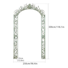 OREKPOT Extra Large Wedding Arch, Metal Arch Trellis, Garden Pergola Arbor for Party, Ceremony, Decoration, Climbing Plant, Lawn, Terrace，250cm/98.4in