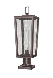 Innovations Madison 8" 1-Light Bronze Coastal Outdoor Lantern Post Light with Water Glass