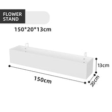 MOFGOE Window Box Planter, Large Window Boxes Planters, Railing Planter with Hook, Metal Balcony Hanging Rail Planters, for Balcony Window Deck Rail,White,150x20x13cm