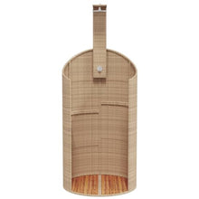 vidaXL Outdoor Shower, Swimming Pool Shower with Rotatable Spray, Patio Furniture for Garden Backyard, Beige Poly Rattan and Acacia Wood