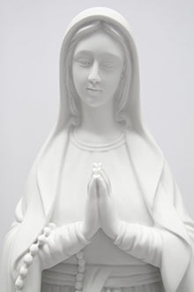 Vittoria Collection 32 Inch Our Lady of Lourdes Mother Virgin Mary Statue Sculpture Figurine Made in Italy Indoor Outdoor Garden Grotto
