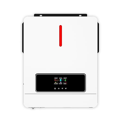 Y&H 6.2KW Solar Hybrid Inverter 48V AC220V On/Off-Grid Solar Inverter Built-in MPPT 120A Solar Charger, Two Load Output Power Max PV Power 6500W Input, Supports Batteryless