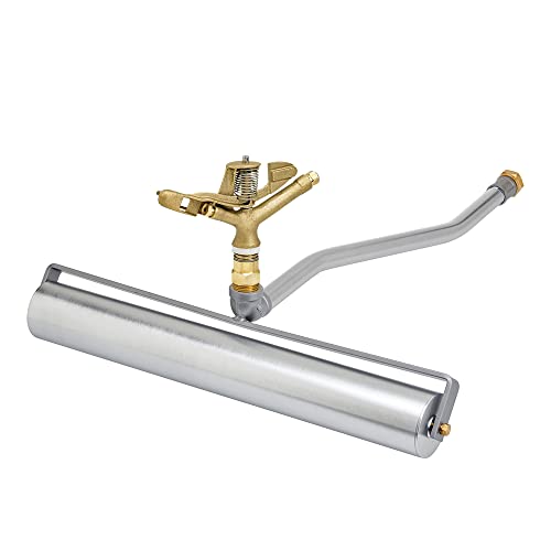 Underhill RollerPro 22-Inch Portable Sprinkler System Base with 1-Inch Full Circle Brass Impact Sprinkler, 1-Inch FHT x 1-Inch FPT, A-RP221-SI100F