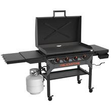 Blackstone 2310 Iron Forged 36” Omnivore Griddle with X-Braced Hood, Powder Coated Steel, Black