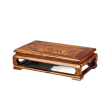 QUANGJN Pcs Plants Saucers Rectangular Solid Wood Base Vase Bonsai Crafts Ornaments Buddha Statue Bracket Plant Pot Saucers,