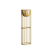 MIIKHI Plant Stands,Iron Flower Stand,Multi Layer Indoor Flower Stand,Balcony Marble Living Room Floor Racknishings/Gold Single Layer 80Cm