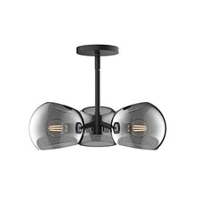 Alora Lighting PD548315MBSM Willow - 3 Light Pendant-5 Inches Tall and 16 Inches Wide, Finish Color: Matte Black, Glass Color: Smoked Solid
