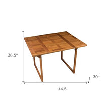 HomeRoots 45" Brown Solid Wood Folding Outdoor Side Table