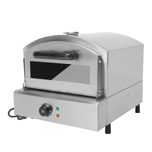 Outdoor Pizza Oven Electric Pizza Ovens with 12in Pizza Stone Stainless Less Pizza Maker Cooking Pizza Steak Chicken for Outdoor Garden Party