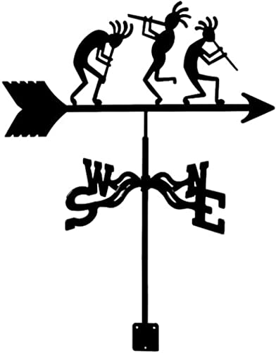 SkiPdr Weathervane,Weathervane Metal for Roof Garden Yard Cast Iron Weather Vane Roof Mount Wind Direction Indicator Tool Weathervanes for Outdoor Farm Barns Garden Stake