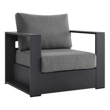 Modway Tahoe Aluminum Outdoor Patio Armchair in Gray Charcoal