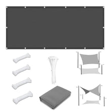 Rectangle Waterproof Sun Shade Sail 18x30 FT Sun Shade Cloth with Grommets,95% UV Blockage Block Fabric Canopy Awning for Outdoor Patio Garden Backyard Carport-Dark Gray