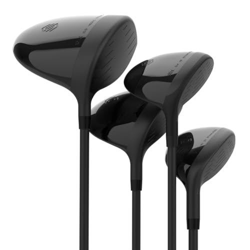STIX Golf Driver, Woods & Hybrid Set - 460CC 10.5° Titanium - Graphite Shafts - Black
