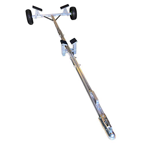 Seamax Portable Aluminium Boat Dolly Set with Quick Release Handle Silver