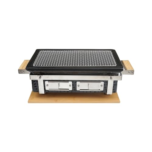 YIORYO Mini Barbecue Grill - Portable Charcoal Grills - Small Tabletop Charcoal Grill for Outdoor Cooking, Grilling - Table Top BBQ Grill for Camping, Picnic, xingxingdiandeng1