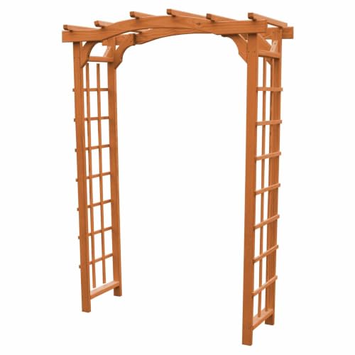 Keystone Amish Co. Newport Pressure Treated Pine Arbor, 4-Foot, Cedar Stain