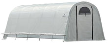 ShelterLogic 12' x 20' x 8' GrowIT Roundtop Greenhouse Walk-Thru Access Round Roof Style Outdoor Backyard Garden Heavy Duty Plant Shelter