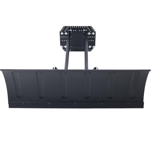 AMZXPLORE 60 Inch ATV Snow Plow Kit, Universal Heavy Duty Steel Snow Plow Blade with 5 Angle Adjustment, Quick Release Snow Removal Attachment for ATV UTV Driveway Yard and Trail