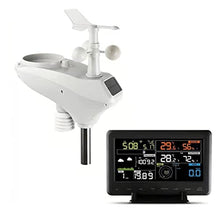 GFAZXDS Weather Station Solar Weather Station Can Be Connected to PC with WiFi 433MH-z Small Weather Meter