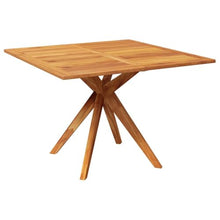 HFXHIJXQ Rustic Acacia Outdoor Patio Dining Table 43"x43" Brown Solid Wood Square Bistro Table Weather Resistant Oiled Finish for Garden Terrace Backyard Balcony