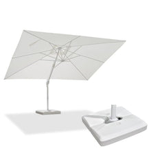 OROTLECT 10' x 13' Rectangular Economical Large Cantilever White Umbrella with White Base