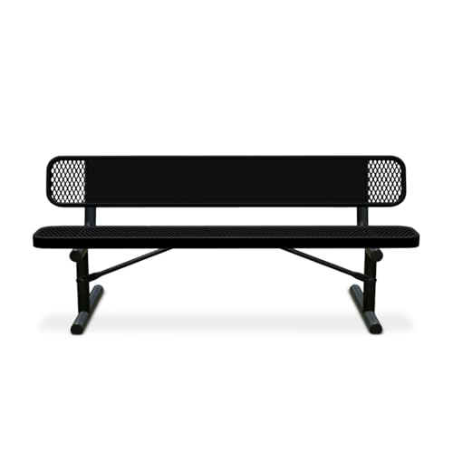 COATEDOUTDOORFURNITURE Custom Park Bench, 6Ft, Portable