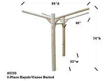Log Kayak Rack 2 Place Buried in Ground Canyon Brown