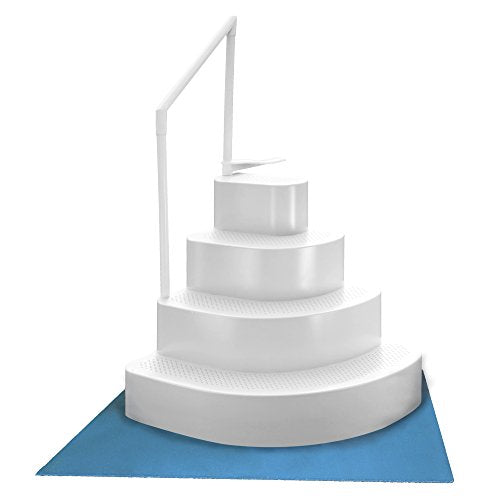 Blue Wave NE110WH Wedding Cake Above Ground Liner Pad Pool Step White