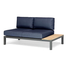 Elba Aluminum 4-Piece Corner Set With Teak Accents (Spectrum Indigo)