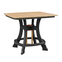 American Furniture Classics OS Home and Office Model 44S-C-CBK Counter Height Square Table in Cedar with Black Base