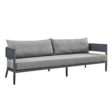 Armen Living Argiope 4 Piece Outdoor Conversation Set Dark Gray