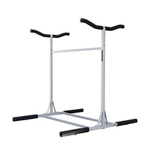 SPAREHAND Freestanding Triple Storage Rack for 3 Kayaks or SUPs Gray
