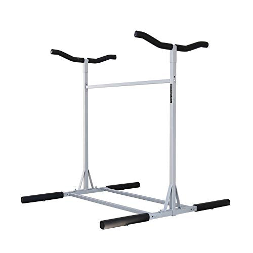 SPAREHAND Freestanding Triple Storage Rack for 3 Kayaks or SUPs Gray