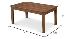 POLYWOOD® Newport 22" x 36" Coffee Table, Teak