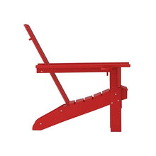 EMMA + OLIVER Haley Adirondack Chairs Set of 4 Weather Resistant Poly Resin Red