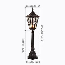 - External Yard Lamps Glass Shade E27 Lawn Lights V-intage House Porch Outdoor Path Lights Waterproof Floor Mount Light Fixture Compatible with Garden Landscape Patio Driveway ,chandelier lighting