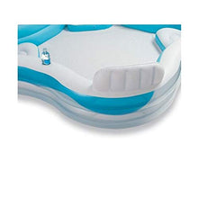 Air Swimming Pool Backrest Can Sit Swimming Pool Multi-Layer Inflatable Pool for Ages 3+ Kids and Adult 229x229x66 cm Backyard Water Party