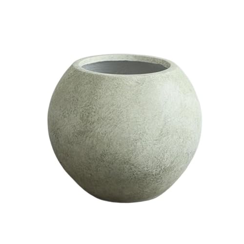 WOAITIANTIAN Flower Pots Ball Shaped Green Plant Pot for Indoor Outdoor Room Balcony Garden Office(Medium)
