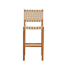 Christopher Knight Home Balew 5-Piece Outdoor Bar Set, Acacia Wood Patio Bar Table and Chairs Set, Solid Wood Patio Dining Set for 4 with Bar Stools,Teak + Beige