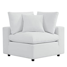 Modway Commix 5-Piece Fabric Upholstered Outdoor Sectional Sofa in White