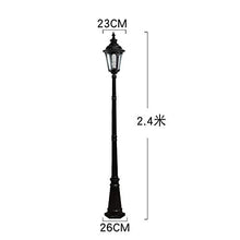 ZQHQYNQDFY Lamp Post Lights Outdoor, Elevated Aluminum Patio Lantern 2.4M European Classic Street Light High Brightness E27 Glass Lawn Landscape Lighting Pastoral Garden Decor