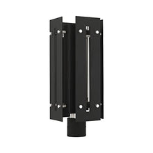 Livex Black Outdoor Post Top Lantern Nickel
